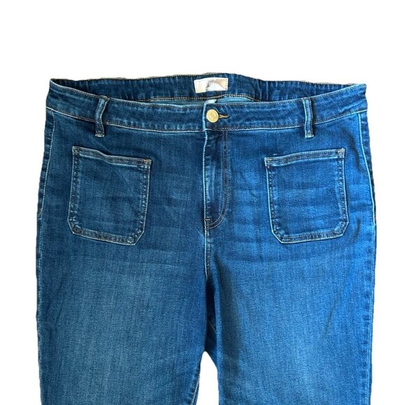 KUT from the Cloth Ana High Rise Flare Jeans Stretch Blue Womens Size 18 Tall - Picture 4 of 11